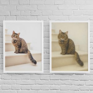 Tierportrait vom Foto - Personalisiertes Haustier Gemälde Digitaler Download - Kunst Geschenk für Hunde, Katzen, Tiere - Portrait zum Ausdrucken