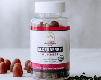 Elderberry Gummies | Immune Support Made Delicious | 150mg of Elderberry | +Vitamin C & Zinc