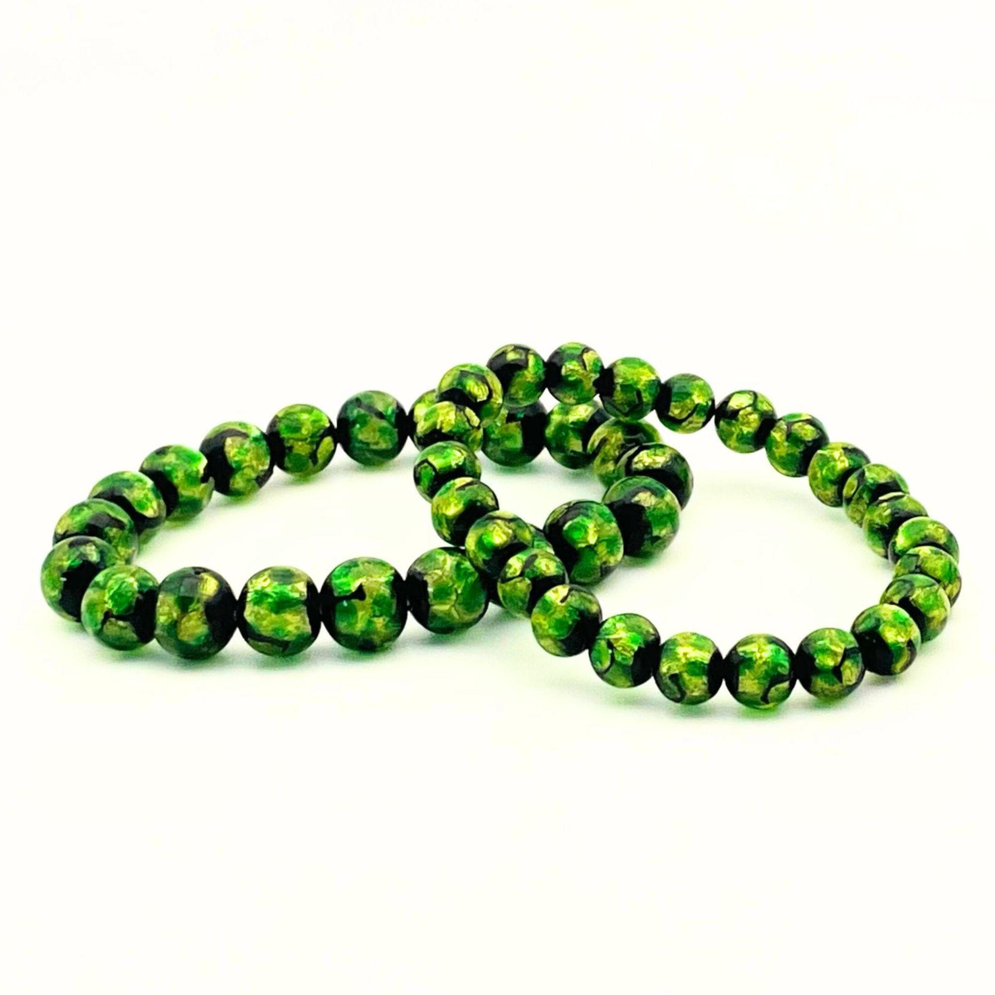 Green bead bracelet - Etsy 日本