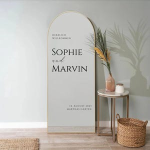Welcome Wedding Sign, Personalizable Names, For Mirrors, Acrylic, Cardboard, Wedding Mirror Stickers, For Wedding