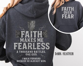 Faith Over Fear Unisex Hoodie, Christian Apparel Hooded Sweatshirt