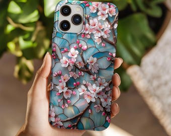 Floral Stained Glass Effect Phone Case: Tough iPhone & Samsung Protection