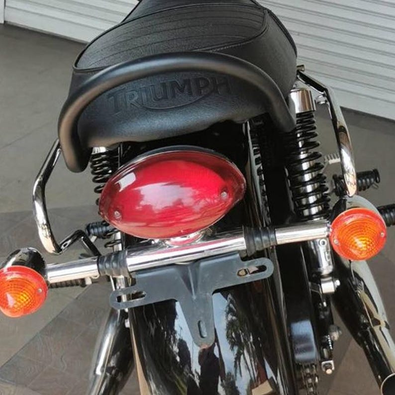 Triumph Bonneville T120 T100 Pannier Rack (PAIR) CHROME (T100 T120 Carb ...