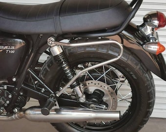Triumph Bonneville T120 T100 Kofferträger (Links) CHROME (T100 T120 Carb 01-08 EFI 09-16)
