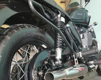 Triumph Bonneville T120 T100 Pannier Rack (PAIR) CHROME (T100 T120 Carb ...