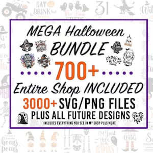 Halloween Bundle svg, 700+ Halloween Svg, Png & 1,800+ Entire Shop SVG Bundle + All Future Designs, Halloween svg Bundle