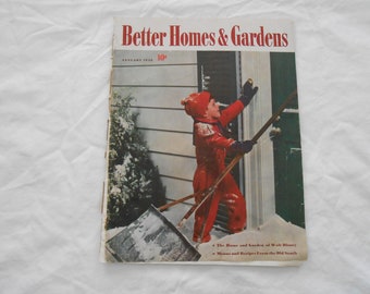 Rare Better Homes & Gardens Magazine January 1940 Issue Made in USA Used Condition