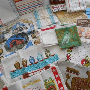 Retro Linen Kitchen Tea Towel: 50s 60s 70s Print PRICED PER TOWEL image 8