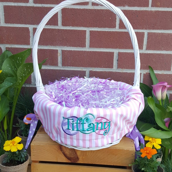 Liners de Cesta de Pascua personalizados para niñas o niños de 5 colores para elegir