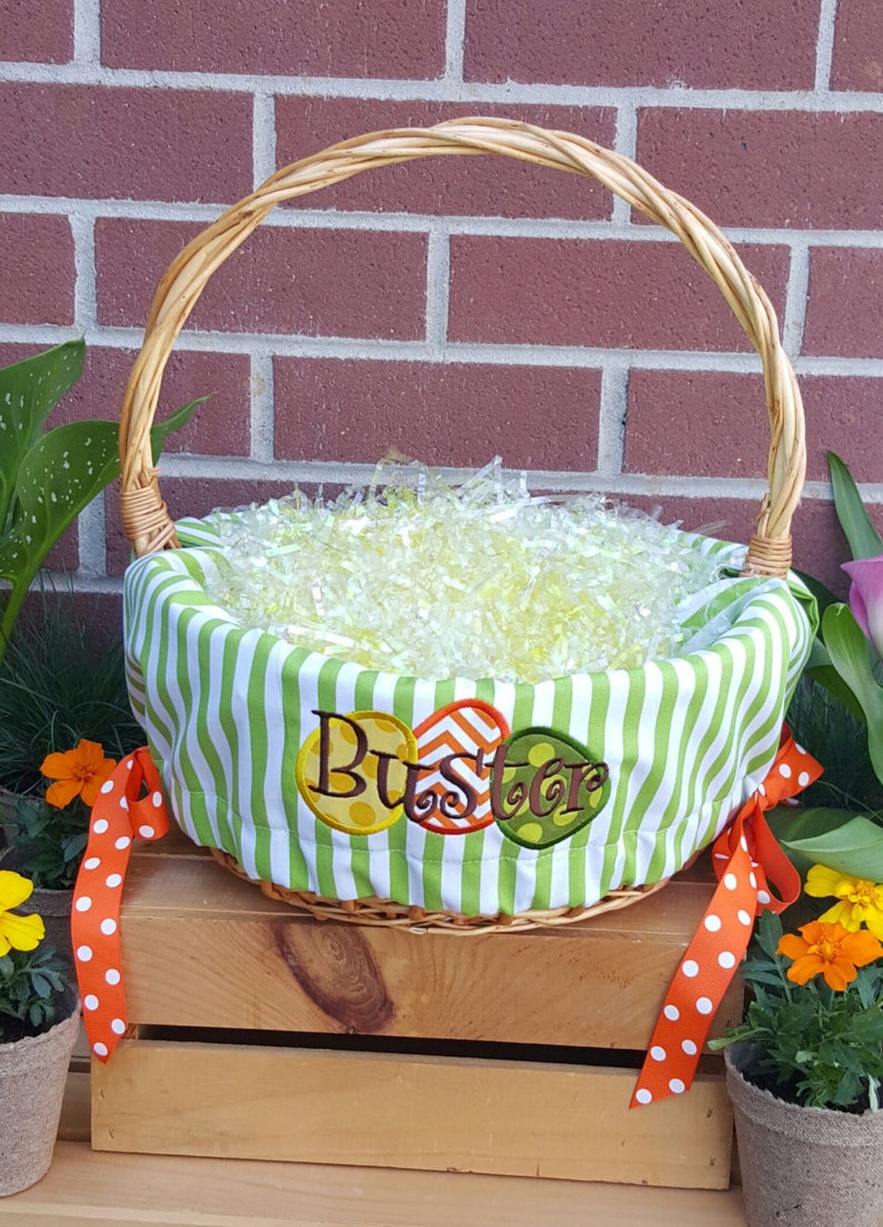 Personalized Easter Basket Liners for Girls or Boys 5 colors Etsy
