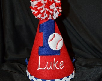 Baseball 1st Birthday Party Hat