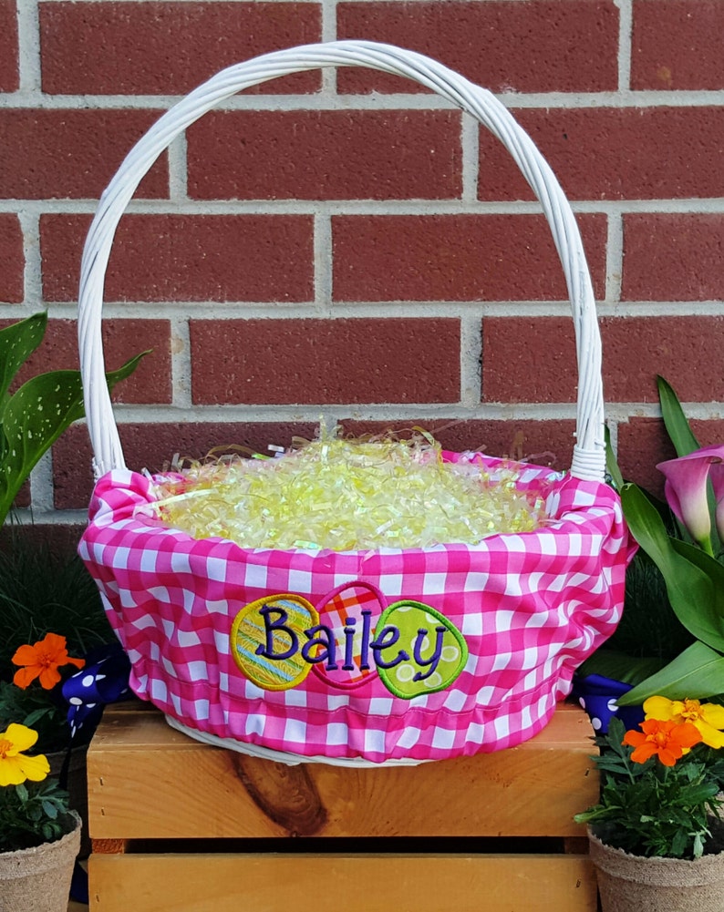 Personalized Easter Basket Liners for Girls or Boys 5 Colors Etsy