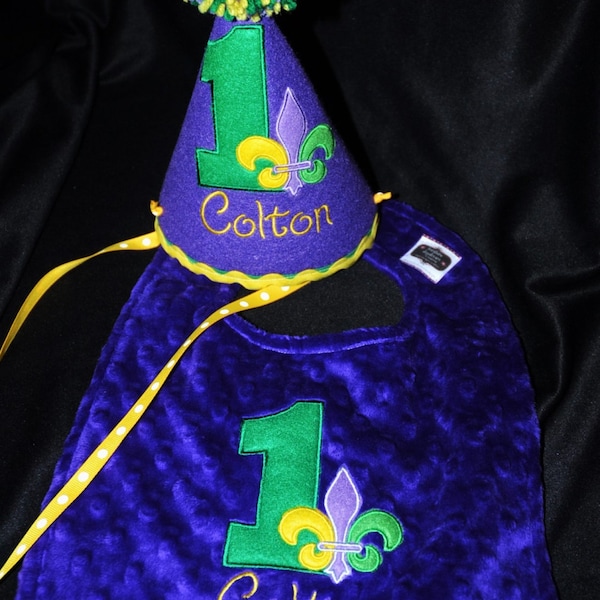mardi gras 1st birthday party