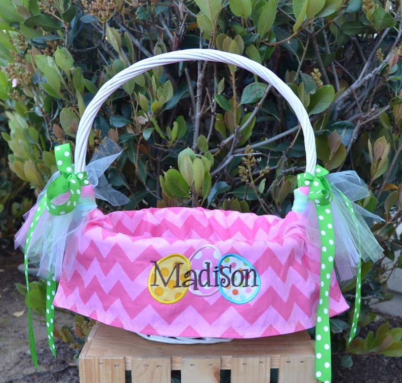 Personalized Easter Basket Liners for Girls or Boys 5 Colors Etsy