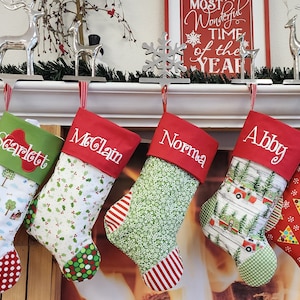 Christmas Stockings, Personalized Customized Stockings for Family, Matching Stockings for Christmas, Custom Stockings, Family Stockings