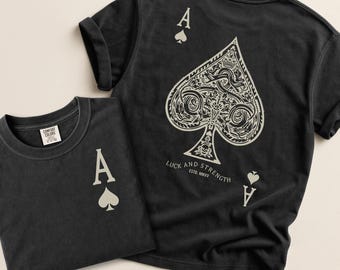 Luck And Strength Ace of Spades PNG, Streetwear Skull Digital Download