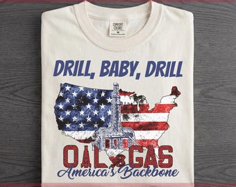 Retro Drill Baby Drill Png, Funny Oil and Gas Png File, Environmental Humor Design, Earth Day Gift Art, Sublimation File