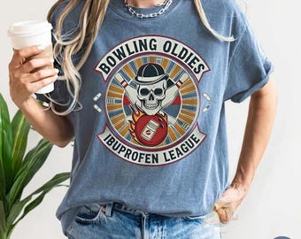 Bowling Oldies Ibuprofen League Sublimation PNG, Funny Bowling Instant Download