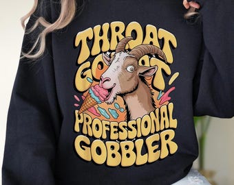 Retro Throat Goat Professional Gobbler PNG File, Funny Sublimation File, Meme Digital Download