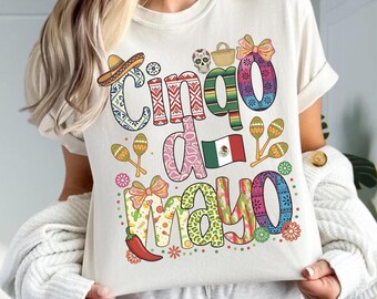 Cinco de Mayo PNG, Fiesta Serape Digital Download, Mexican Shirt Design