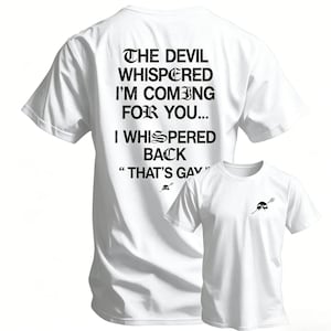 The Devil Whispered I'm Coming For You That's Gay Shirt, Gay Pride Lgbtq Funny Meme Hoodie, Queer Sweatshirt, Pride Month Tee