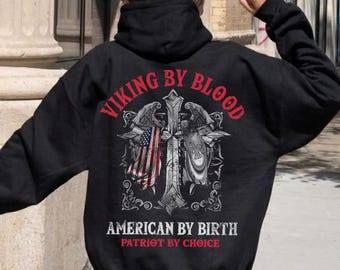 Viking By Blood American By Birth Patriot By Choice PNG, Patriotic Eagle Design, Digital Download