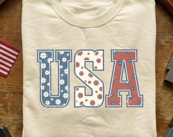 USA Distressed Patriotic Bow PNG, American Flag Sublimation Digital Download
