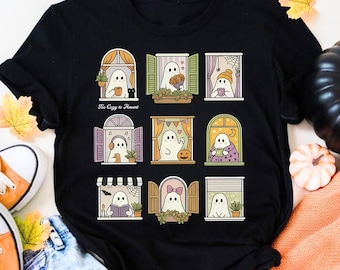 Too Cozy to Roam Ghost T-Shirt, Halloween Cozy Vibes Hoodie, Spooky Season Sweatshirt, Cute Ghost Tee, Fall Gift