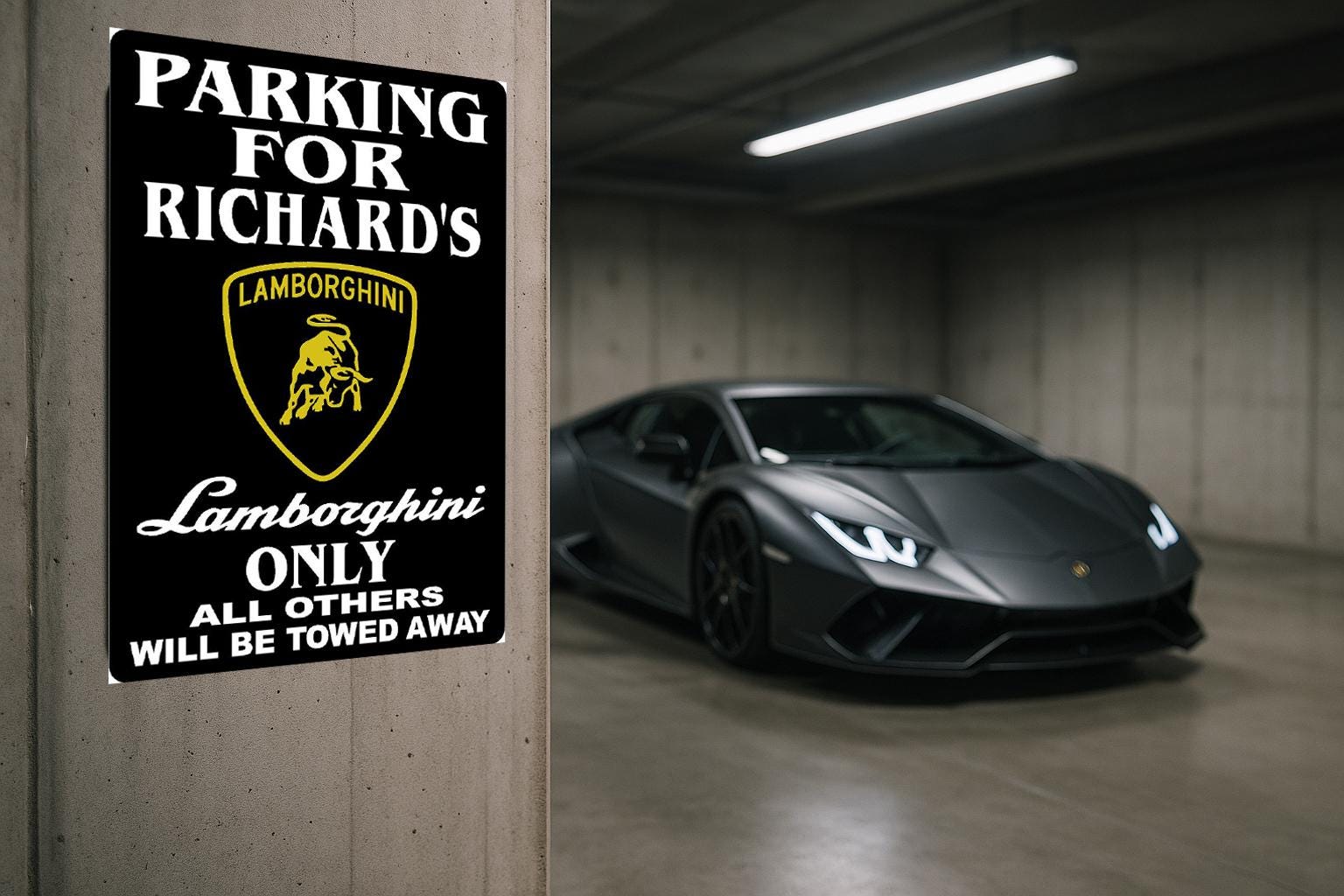 Banderole Lamborghini Murciélago – Panneau Déco Garage/atelier – PVC Mat
