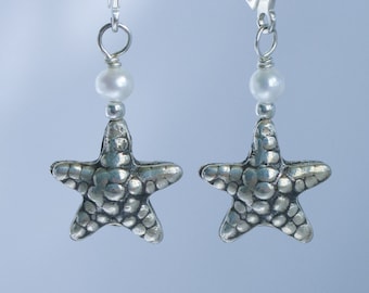 Starfish and Pearl Dangles