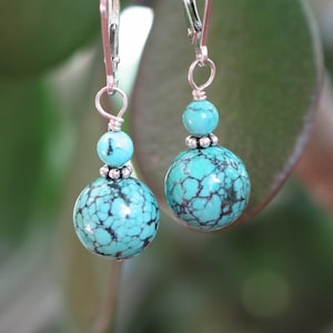 Turquoise Ball Earrings