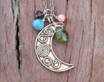 Thaitian Moon Charm Necklace