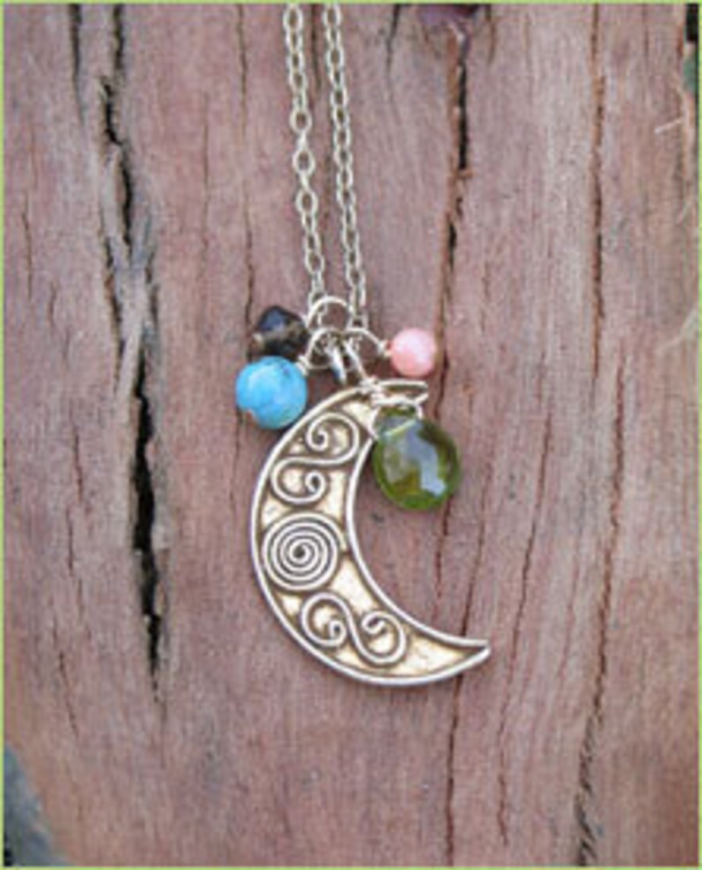 Thaitian Moon Charm Necklace image 1