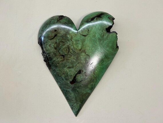 50th wood Anniversary gift heart present