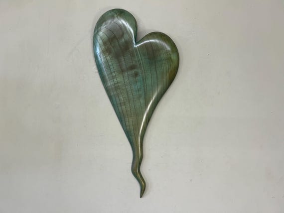 Wood heart Wedding Anniversary gift present