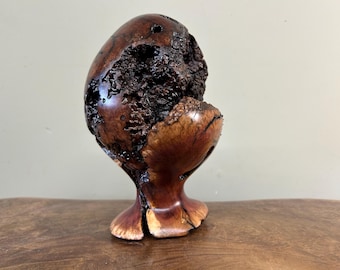 Abstract art wood carving table sculpture