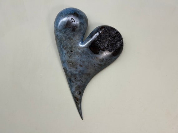 5th Anniversary blue heart gift present idea