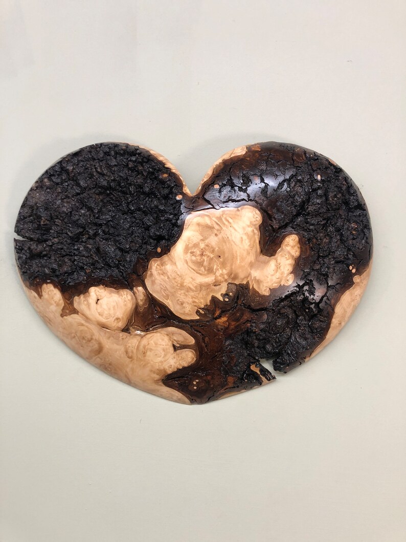 Christmas Wood Heart Art Gift Present Etsy