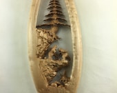 Dancing Bear árbol madera tallada escultura de madera mejor de etsy mejor regalo fantasía siempre bosque colgando de la pared por Gary Burns