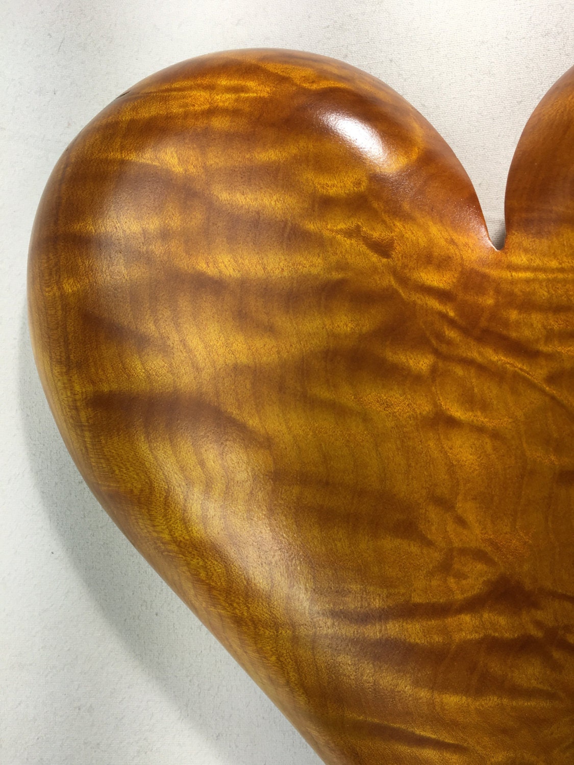 Yellow personalized wood Heart Wedding gift wood carving presents