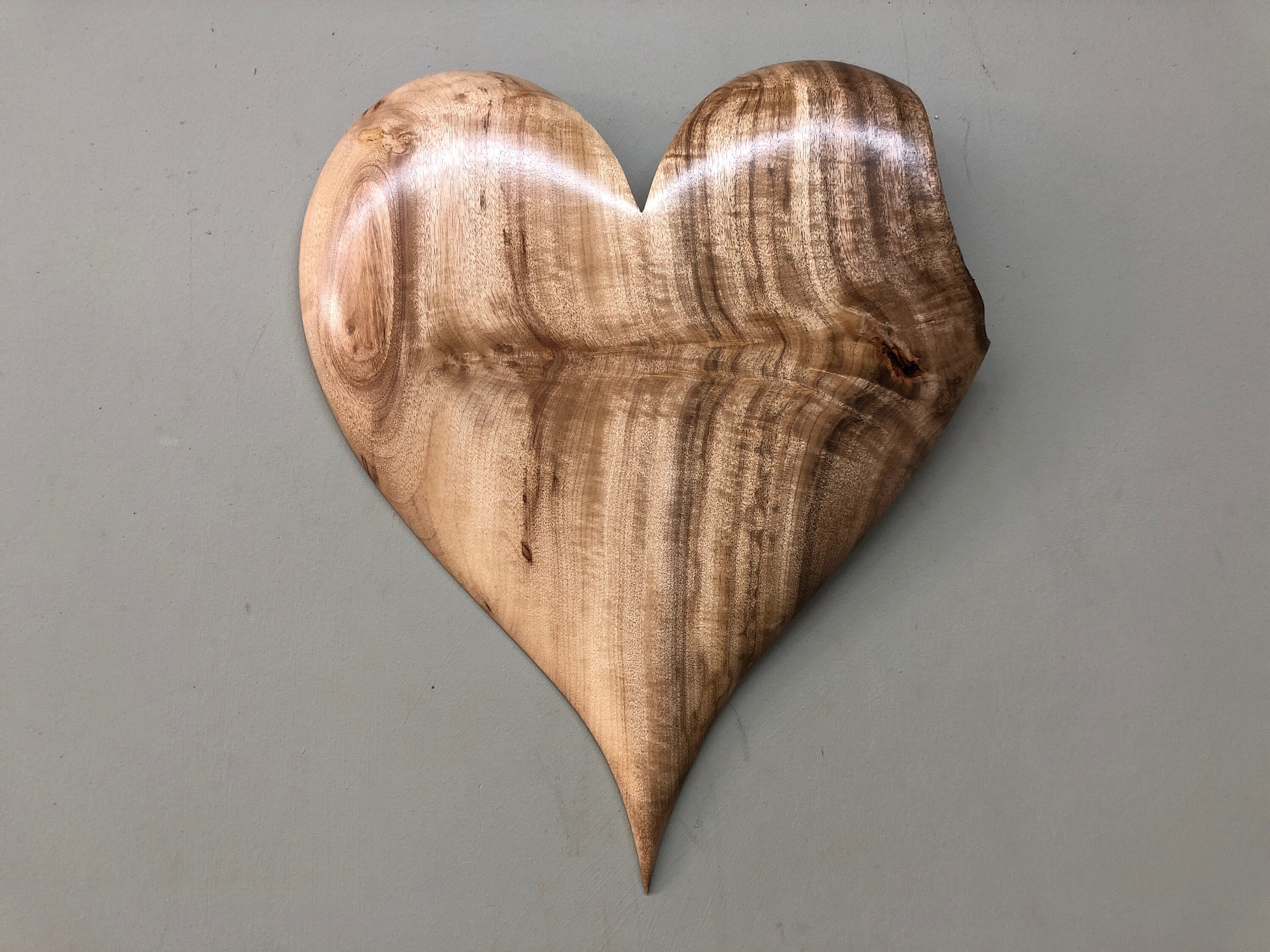 Myrtle wood heart wall hanging 5th Wedding Anniversary gift present
