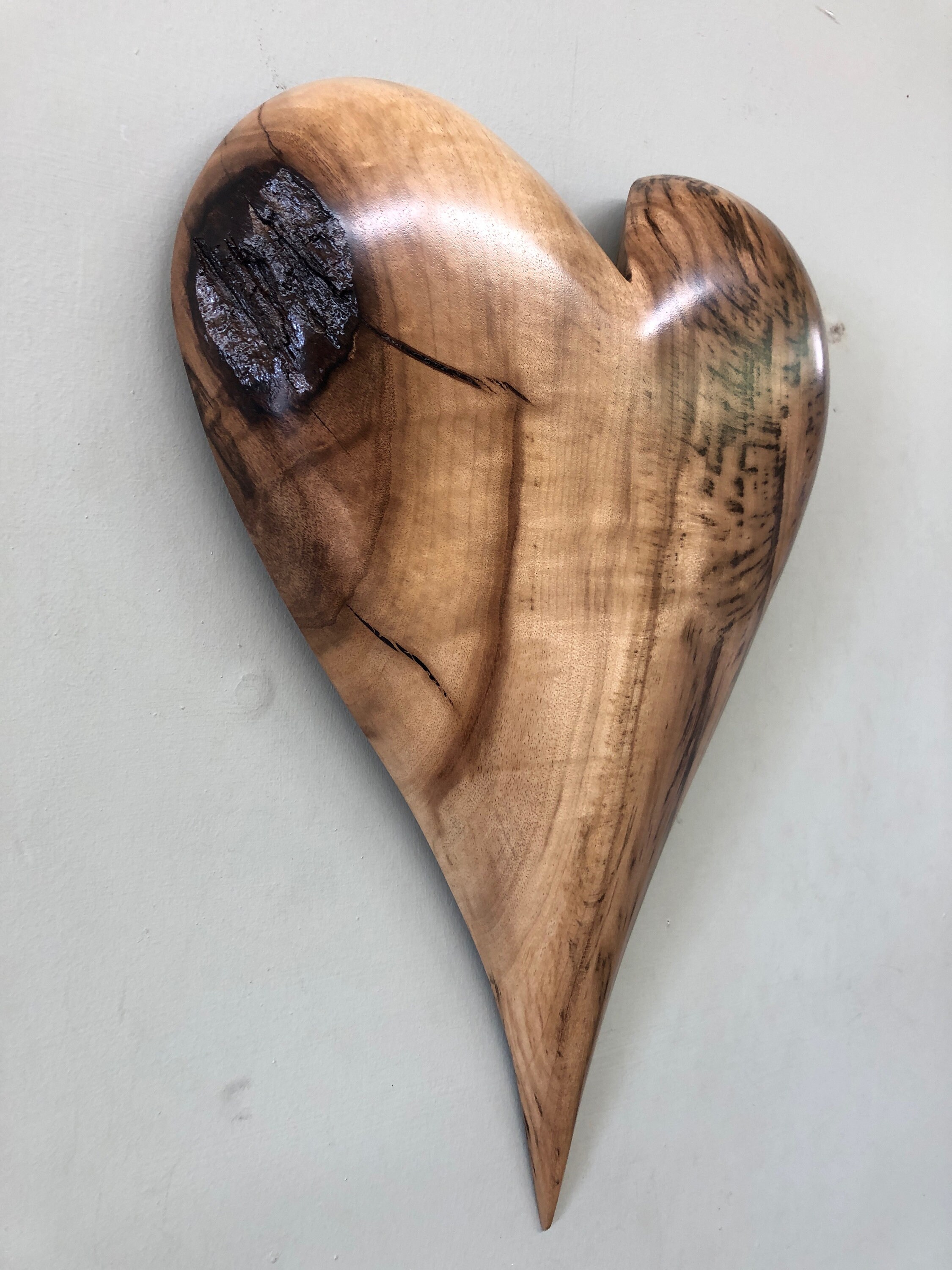 Myrtle wood wall heart wall hanging 50th Anniversary gift present