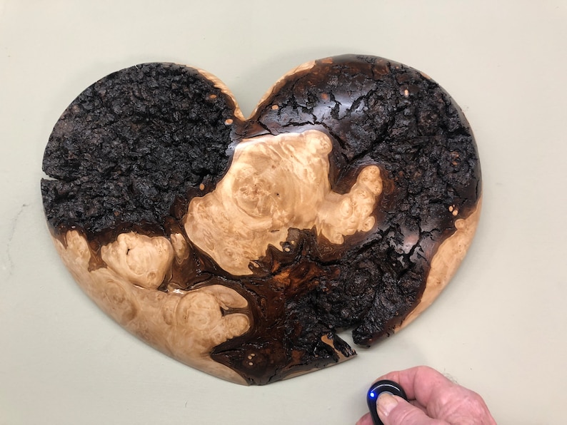 Christmas Wood Heart Art Gift Present Etsy