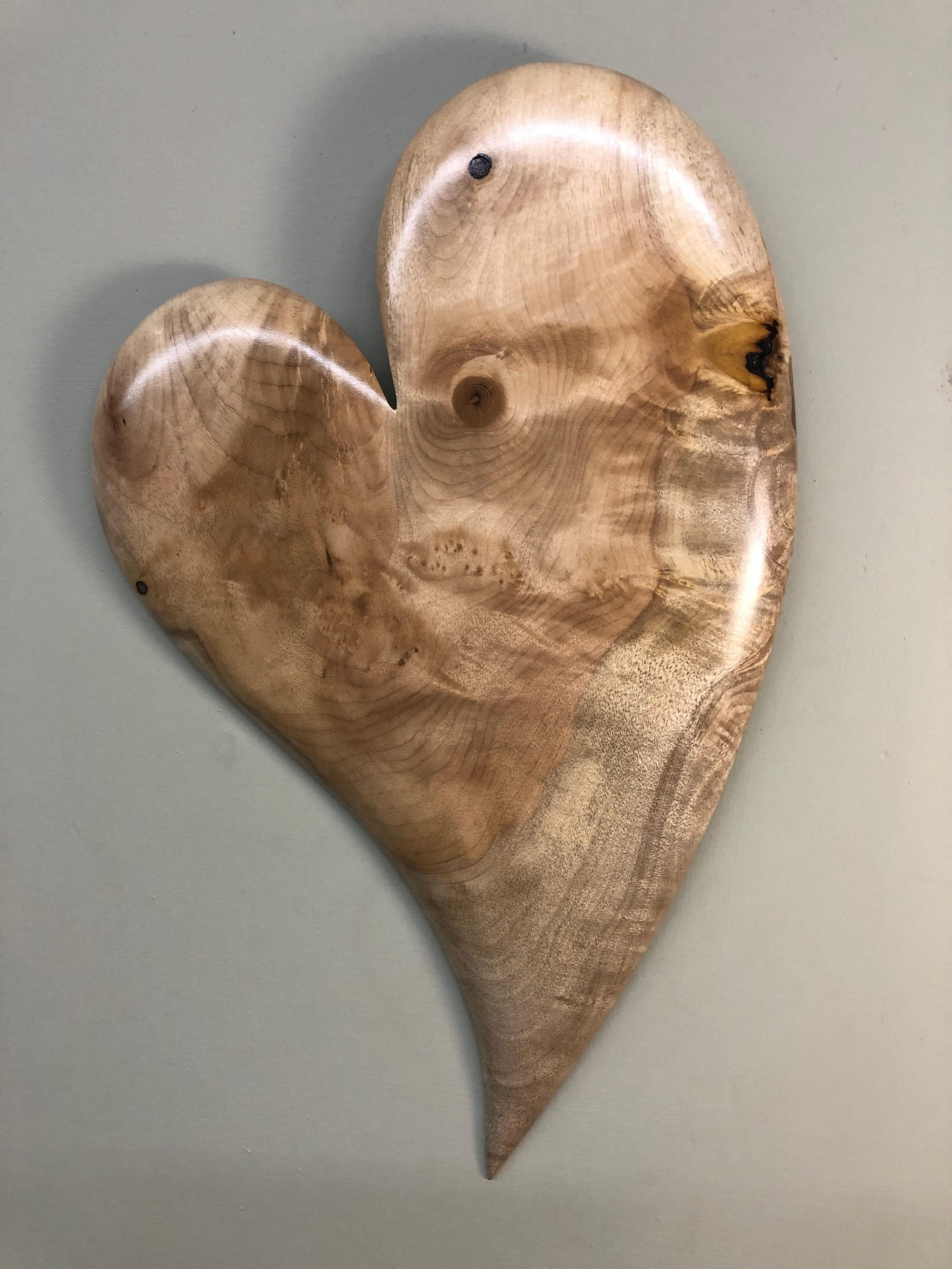 Myrtle wood wooden wall heart art unique Christmas gift present