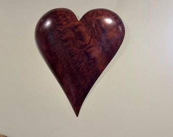 Redwood heart art wall hanging / 50th wedding anniversary present / Wedding Gift