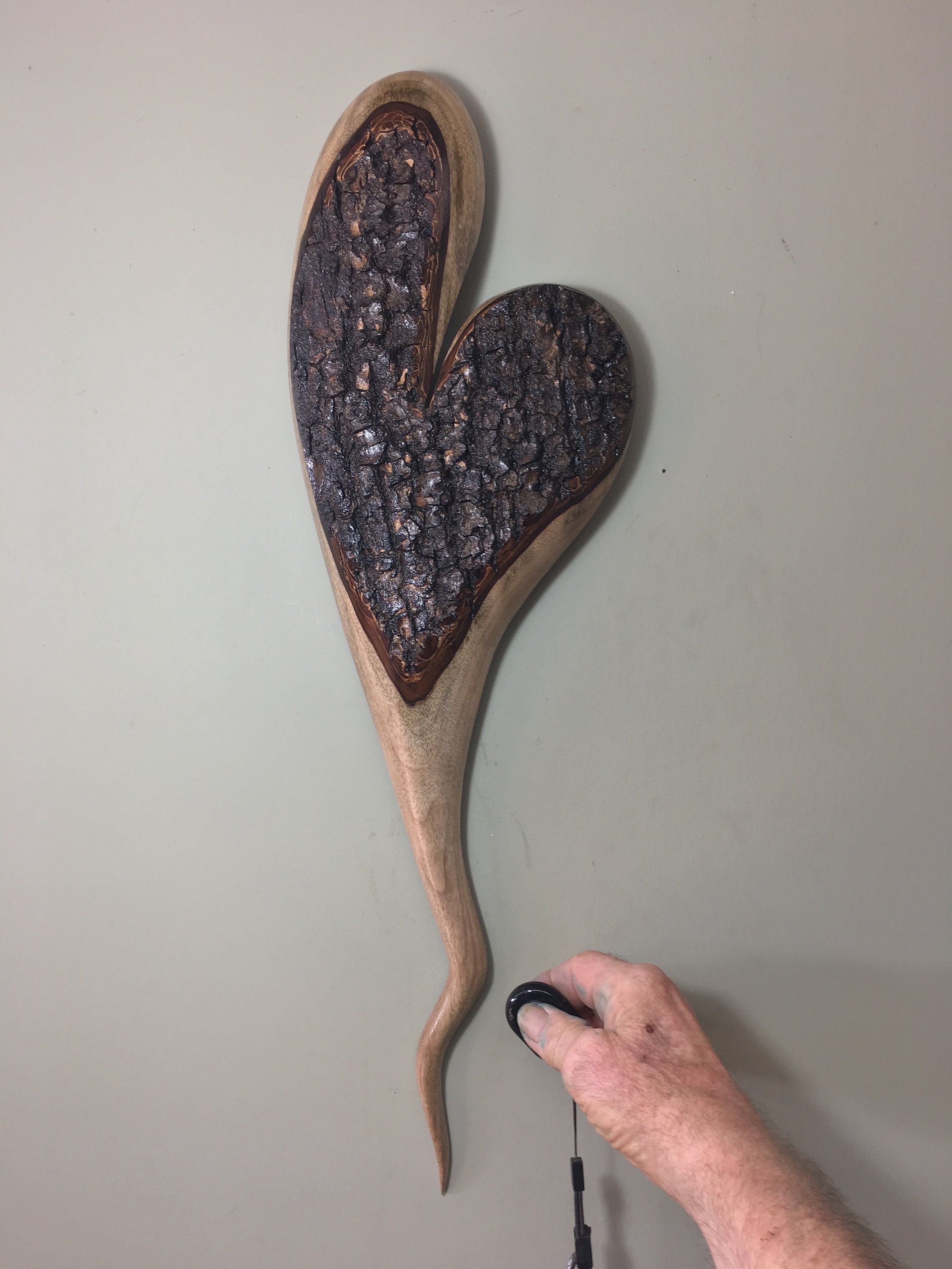 Hearts Myrtlewood wooden heart wall hanging wood 5th