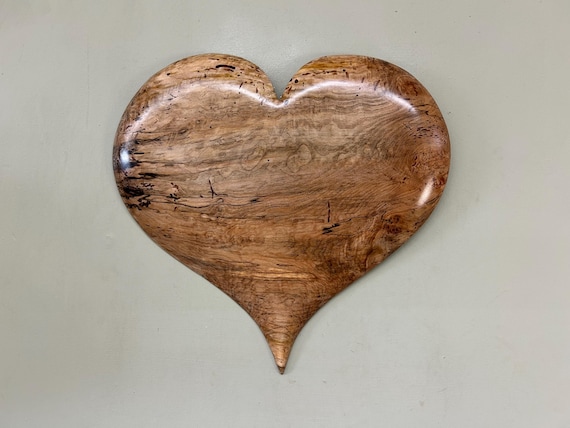 Maple wall heart 5th wood Wedding Anniversary gift present