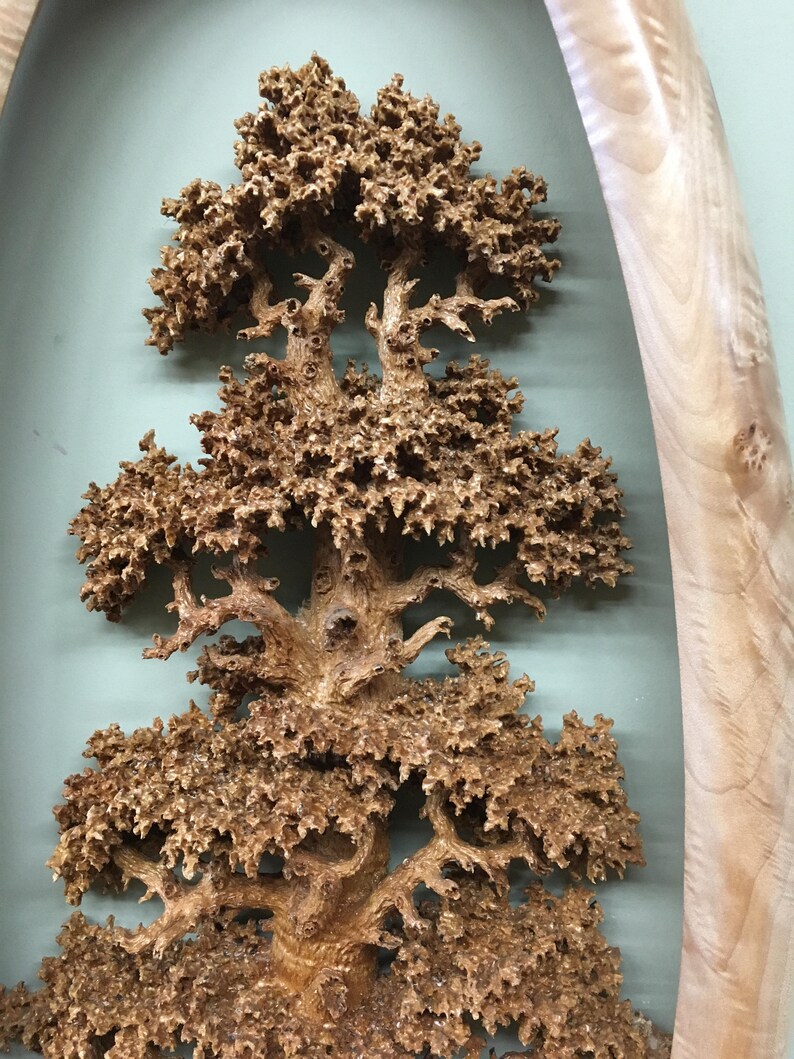 Expensive best of etsy carved wood Oak Tree wood carving wall Etsy