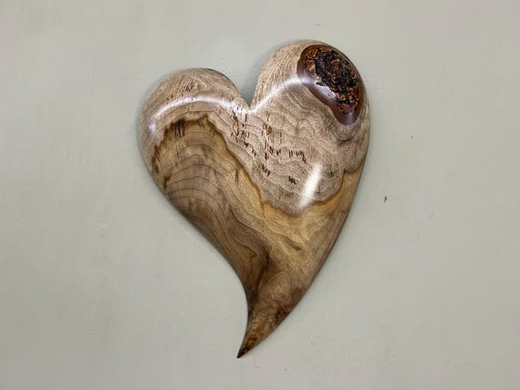 Wood heart wall hanging Wedding gift present