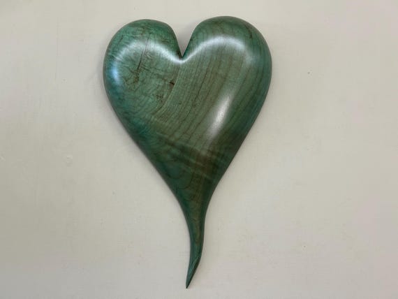 Wood heart art wall hanging 5th Anniversary gift present